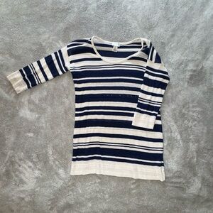 Striped Navy Maternity Sweater
